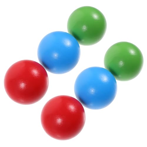 MUSISALY 6st Krocket-Spielzeug Sport Zubehör Spielzeuge Grasholzkugeln Sport-Boccia-bälle Kinder Rollen Boccia Sportboccia Aus Holz Boccia Für Kinder Kindergarten Boccia Lotusbaum