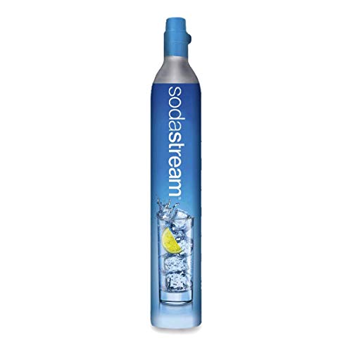 SodaStream 60-Liter-Ersatzgasflasche für Sprudelwasserbereiter, CO2-Flasche für die Zubereitung von kohlensäurehaltigem Wasser zu Hause, (Schraubverschluss, blaues Gas)