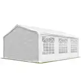 TOOLPORT Partyzelt 3x6 m Pavillon Starke PVC 600 N Plane wasserdicht und schneller Aufbau