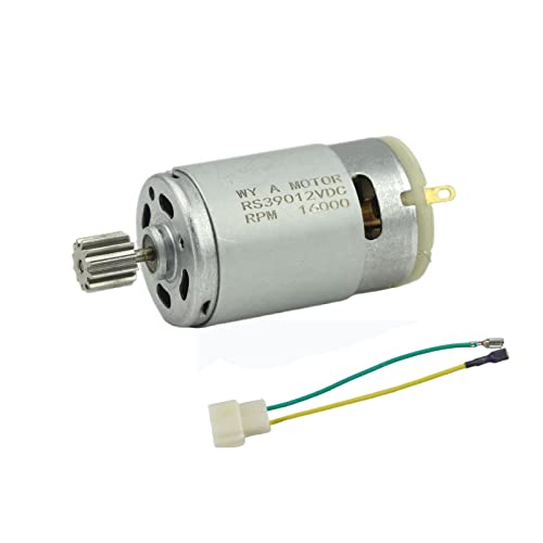 CHANCS RS390 Elektromotor DC 12V 16000RPM 12 Gang Zähne Motor für Spielzeugauto Zubehör Dreirädriges Motorrad Kinderwagen mit Replace RS-380