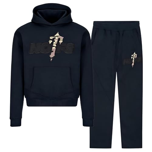 Tracksuits Herren Trainingsanzug Set Kapuzenpullover und Jogginghose Tracksuit Freizeitanzug