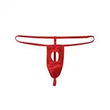 Jumpsuit Sexy Damen Tong Briefs Bikini Pouch Hosen Herren Bold Stretch sexy Unterwäsche Dessous Set Damen Sexy (Red, XL)