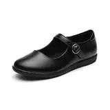 DREAM PAIRS Mädchen Mary Jane Ballerina Flache Schuhe Elegante Schulschuh Preppy-Stil,Size 36,SCHWARZ,KFL217