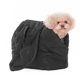 A 4 Pet Hundetasche für Hunde Katzen,Waschbar Welpentasche mit Reißverschluss,Tragetasche für kleinen und mittleren Hund, Welpen, M: 50x23x32 cm, Schwarz