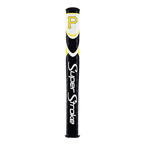 SuperStroke MLB Golf Putter Grip, Pittsburgh Pirates (Mid Slim™ 2.0) | Cross-Traction Surface Texture and Oversized Profile | Even Grip Pressure for a More Consistent Stroke | Non-Slip Grip