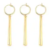 3 Stück Zoro-Ohrringe, Creolen, große Ohrclips, goldene Ohrclips, Anime-Cosplay-Schmuck für Fans, Anime-Liebhaber