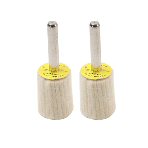 FSFYUK 20mm Wollfilz Polieren Schleifen Wachsen Kopf Polieren Puffer Pads Rad Rotationswerkzeug 2 stücke Wollweiß