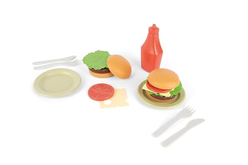 Dantoy Bio Burger Set. Mit 19 Teilen - Spiel-Burger-Set für Kinder, hergestellt aus Bioplastik aus Zuckerrohr - Altersgruppe 2+ Jahre. (Kompaktbox)