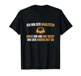 Herren Bauleiter Bauaufsicht Baustelle Helm Bauleitung T-Shirt