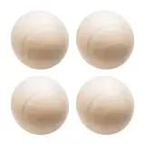 TOAOB 4 Stücke Holzkugeln Ohne Loch 40mm Runde Natürliche Lose Spacer Perlen Unlackiert Naturholz Holzperlen Bastelperlen für DIY Schmuck Herstellung zum Basteln