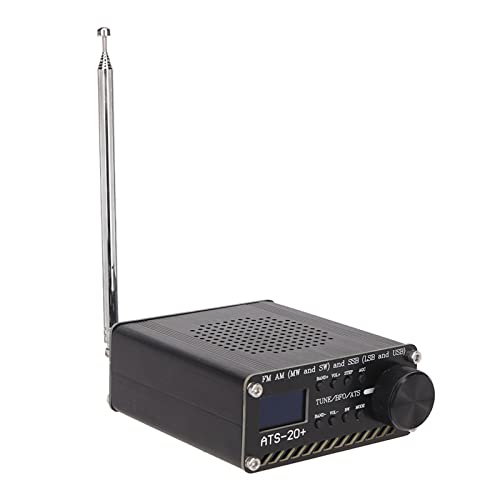 ATS 20+ Vollband-Radioempfänger, Tragbares Kurzwellenradio mit Antenne, AM LW SW SSB All World Band Frequency Radio Receiver für Outdoor Camping Home