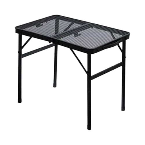Klappbarer Campingtisch - kleiners Klapptisch, 60cm Campingtisch Faltbar Klapptisch - Rutschfester höhenverstellbarer Aluminiumtisch für Picknick, Grillen, Angeln, Outdoor-Abenteuer und Autokino