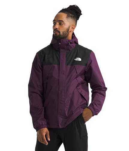 THE NORTH FACE Herren Antora wasserdichte Jacke (Standard und große Größe), Black Currant Purple/TNF Black, S