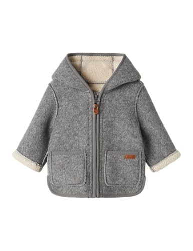 NAME IT Unisex Baby Nbnmily Jacket2 Jacke, Grey Melange, 68