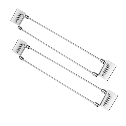 HavenDomicile 2 Stück Wohnmobil-Reisesicherungsstangen Verstellbare Spannstangen Edelstahl Lebensmittel und Getränke Stabilisatoren für Kühlschränke Schränke 31,8 - 57,8 cm