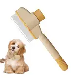 Fellblitz Bürste Selbstreinigende Haustierbürste Für Lang- Und Kurzhaarpflege, Katzen Bürste, Haustierkamm Zum Entfernen Von Matthaar, Knoten- Und Verwicklungs -Detangler Für Katze Hund (Beige)
