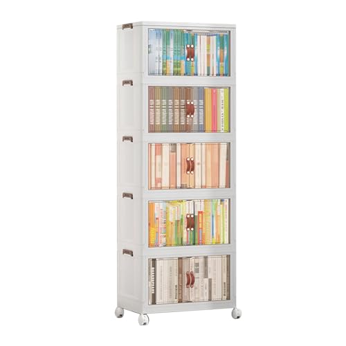 ETAINGYEUN Klappbarer Kunststoff einige Personen Kleiderschrank Raumspar Veranstalter Multifunktionaler Lagerschrank Wohnzimmer Kinder Snacks (5 Schichten)