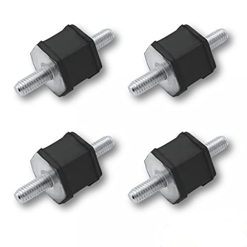 4x Gummipuffer Anti-Vibartion Schwingungsdämpfer Silentblock Maschinenfüße Metall Gewinde ((A) M6 20x18mm)