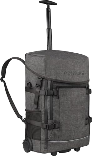 normani Backpacker Reisetaschen-Rucksack Reiserucksack mit Trolleyfunktion mit Frontloader und Handgepäckmaßen 50x37x20 cm - 37 Liter Volumen auf 3 Fächer Farbe Grau Größe 50 x 37 x 20 cm