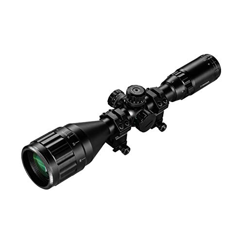 ESSLNB Zielfernrohr 3-9x50MM Airsoft Luftgewehr Rot/Grün/Blau Mil Dot mit 20mm/22mm Picatinny-Schiene Montage 3-stufige Helligkeit inkl. Sonnenblende für Taktische Armbrust Jagd und Sport