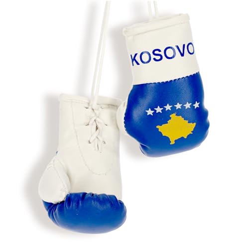 ProSx - Mini-Boxhandschuhe für den Innenspiegel I Vielfalt verschiedener Flaggendesigns (Kosovo)