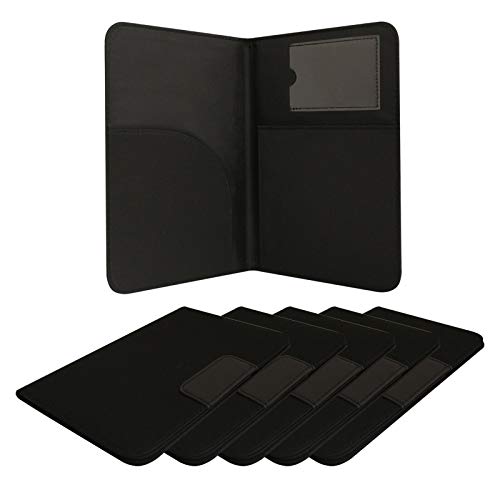 6er Pack Rechnungsmappe Arztmappe Patientenmappe Geldmappe Polyester schwarz ca. 23,5 x 15,5 cm