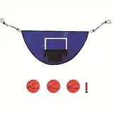 Trampolin Basketballkorb, Universal Mini Basketballkorb, Abreißrand zum Eintauchen Trampolin Basketballaufsatz mit 3 Mini Basketbällen,Trampolin Zubehör für Kinder Erwachsene Innen und Außenbereich