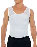 Esteem Apparel Original Herren Brust Compression Shirt zum Verstecken von Gynäkomastie Moobs (Weiß, Groß)