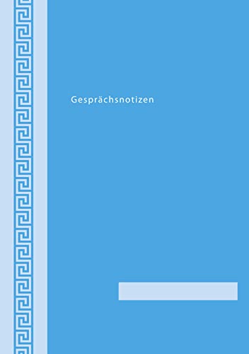 Gesprächsnotizen Protokollbuch | DIN A4 | 64 Seiten | blauer Umschlag abwischbar Leinenstruktur | Rückstichheftung