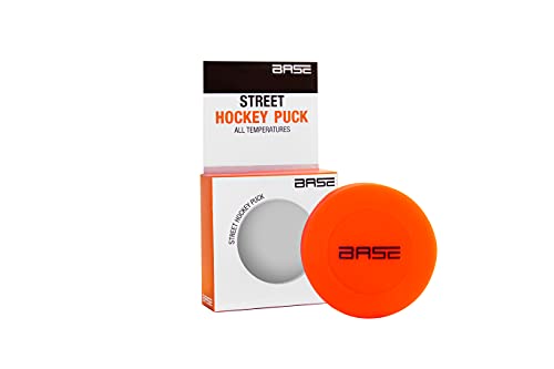 Base Unisex Puck I Für alle Beläge und Temperaturen I Kinder und Erwachsene I Inline-und Street Hockey I Orange, 7,5 cm