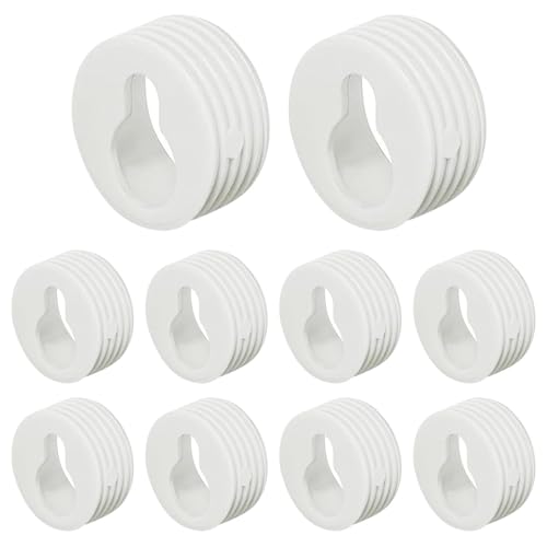 Schrankaufhänger - 10 Stück - Schrankhalter weiß - Schrankhalterung Rostfrei & Stabil - Aufhängeösen - Schrankschiene für Schrankwandbefestigung - Aufhänger Montageschiene - Wandschienen - Weiß