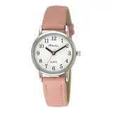 Ravel - Pastellfarbene Alltagsuhr für Damen (27 mm Gehäuse) - Analoges Quarzwerk - R0137.05.2 - Rosa/Silberton