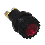 1x Kontrollleuchte ROT 12V Einbau Spot 17mm Loch Batterie Anzeige Beleuchtung schwarz Neu Old-Harvest