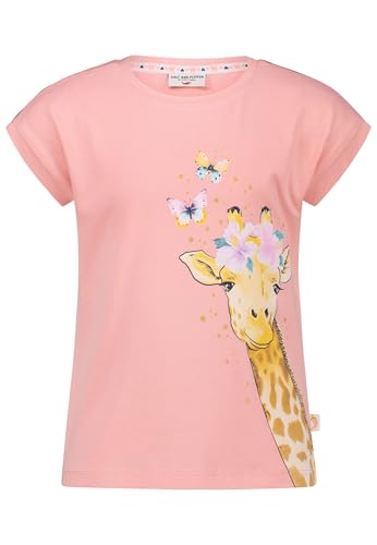 SALT AND PEPPER BY KIDS PARK Mädchen Giraffen Glitterprint und Pailletten T-Shirt, Peach, 92 cm-98 cm