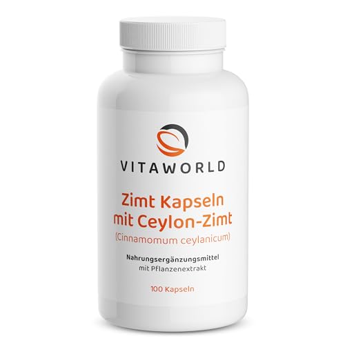 Vita World Zimt Kapseln 500mg 100 Kapseln Apotheker-Herstellung Vegan