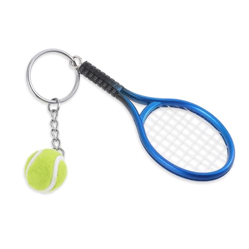 Xthrotsenk Mini Tennisschläger Schlüsselanhänger, Tennis Schlüsselanhänger, Metall Tennis Schläger Schlüsselring, Mini Tennis Schläger Anhänger Keychain, Sport Schlüsselanhänger für Tennisliebhaber