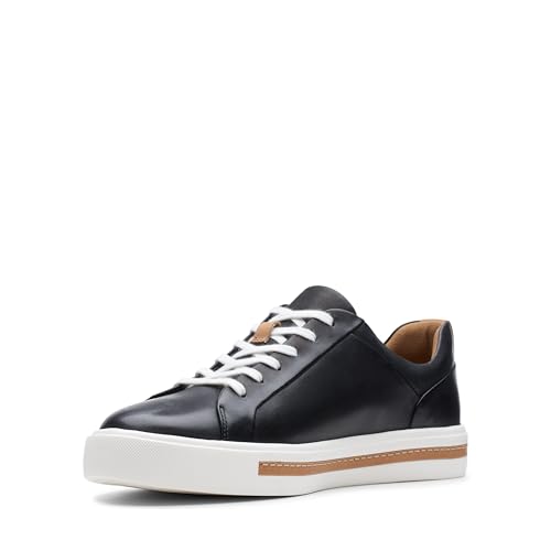 Clarks Damen Un Maui Lace Sneaker, Black Leather, 40 EU