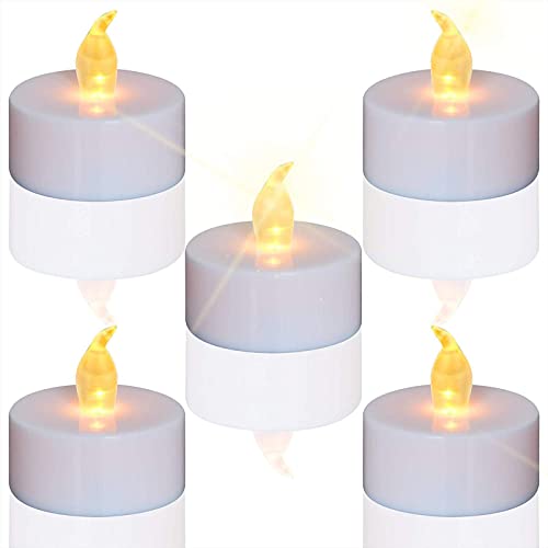 TEECOO Teelichter, LED Kerzen flackernde flammenlose Kerzen, 24-Pack realistische batteriebetriebene gefälschte Kerze