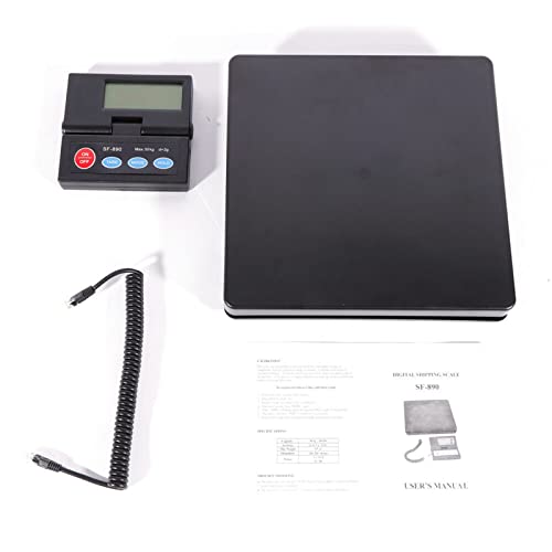 Paketwaage,Lightakai 50kg Paketwaage Plattformwaage Digitalwaage,4 Verschiedenen Maßeinheiten, Genaue Messung, Mit LCD-Bildschirm Geeignet Für alle Arten Von Gegenständen