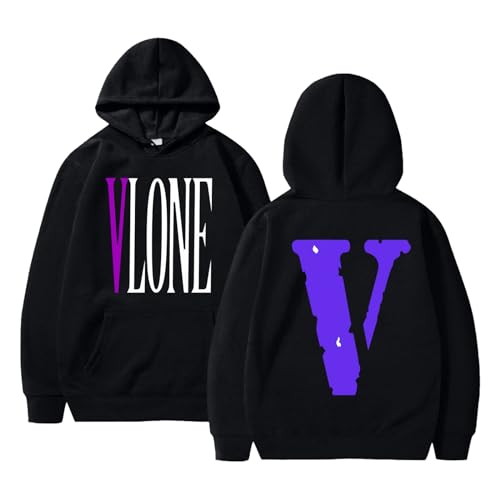 T-Shirts 2-Teilig Sets Buchstabe VLONE VLONE VLONE Bag 2 Piece Hoodie Sporthose Unisex VLONE Anzug Damen Und Hosen Herbst Winter VLONE VLONE Anzug Herren Schwarz L