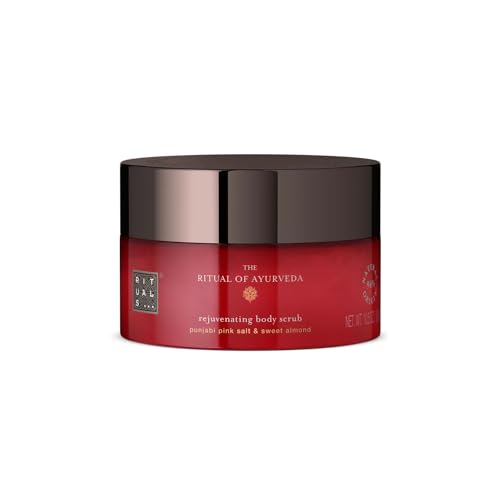 RITUALS Body Scrub The Ritual of Ayurveda – Körperpeeling mit rosafarbenen Salz aus Punjab und Mandelöl – 94% Inhaltsstoffe natürlichen Ursprungs, für Beruhigend – 300 g