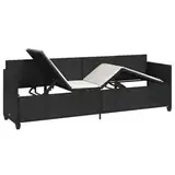 Festnight Gartensofa mit Liegefunktion Rattan Sofa 3 Sitzer Balkon Liegesofa Sonnenliege Gartenliege Verstellbar Rattansofa Lounge Sofa Liege Outdoor mit Schlaffunktion Balkonmöbel Bank