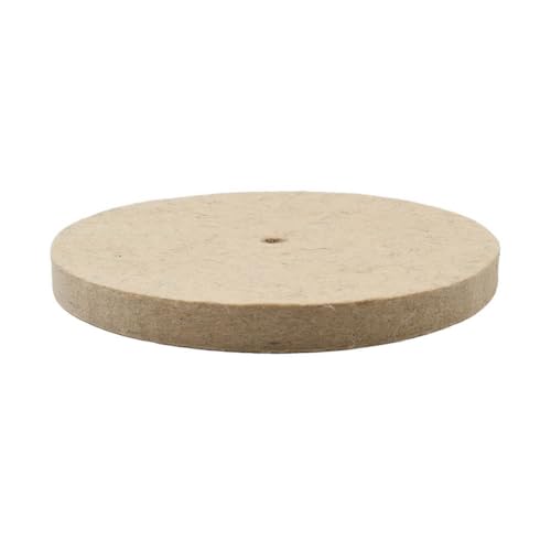 FSFYUK 1 stück 200 * 25mm Polierscheibe Wollfilz Schleifen Polierer Polieren Buffing Buffer Pad Disc Winkelschleifer Wollfilz Beige
