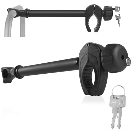 Sorlpv Rahmenhalter für Fahrradträger 45CM Länge, Universal Kurze Fahrradrahmenhalter Abschließbare, Rahmenhalter für U-Bügelrohr: Ø 3cm, für Rahmendurchmesser des Fahrrads: Ø 3-6cm