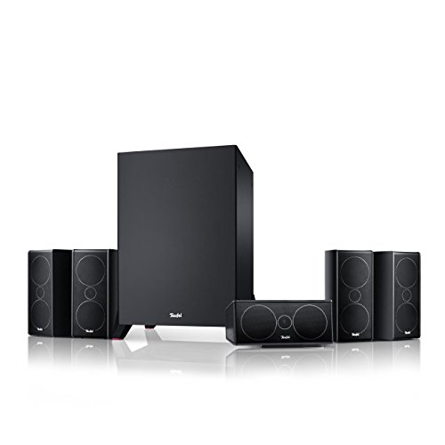 Teufel CONSONO 35 MK3 5.1 Set - Heimkino mit Micro-HiFi-Satelliten, Höhe Sprachverständlichkeit, Starker Subwoofer(optional kabellos) - Schwarz