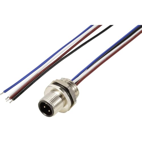 TRU COMPONENTS TC-12833040 Sensor/Aktor Einbaustecker M12 Stecker, Einbau 0.5 m Polzahl Sensoren: 4 1 St.