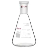 stonylab 24/40 Erlenmeyerkolben aus Glas, Borosilikatglas Schwere Wand Flasche, Labor Kolben Erlenmeyer Flask mit 24/40 Standard-Kegelgelenk - 250ml