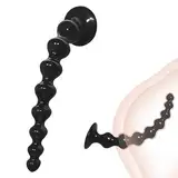 Buttplug extrem lange mit 8 Analhaken,Analplug für Frauen Männer,Plugs Sexspielzeug für Paare extrem sex,Analspielzeuge Anal Kette Sex Spielzeug für die Frau Männer extrem (Schwarz - Small)