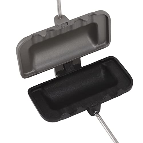 Ejoyous Sandwich Pfanne, Doppelseitig Sandwich Toaster Antihaftbeschichtete Bratpfanne mit Griffen Grillpfanne Waffeleisen Grill Outdoor Waffeleisen für offenes Feuer Sandwichmaker