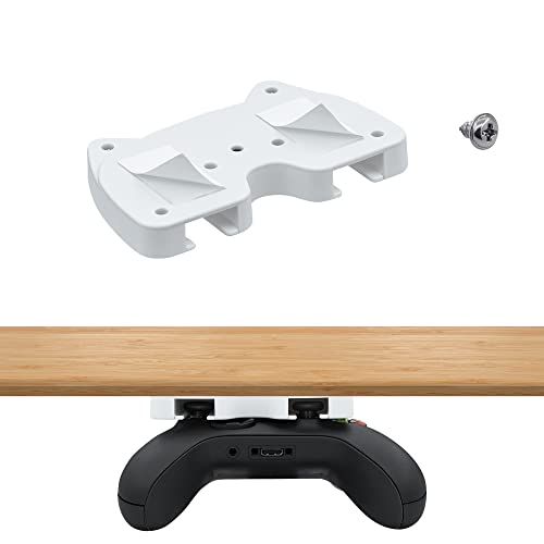 Tolesum Xbox Controller Untertisch Holder Halterung für Xbox ONE, Xbox Series X & S, Xbox 360, Game Controller Under Desk Mount Horizontaler Ständer Tisch Halter für Aufbewahrung mit Klebeband-Weiß